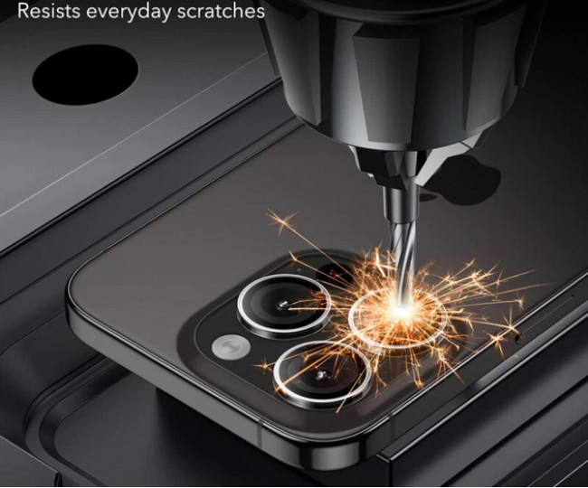 Защитное стекло Monblan для камеры iPhone 16 Pro/16 Pro Max Metal Ring Series (Silvery)